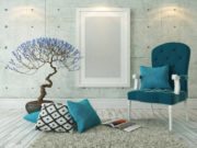 decorating with blue and American Furniture warehouse
