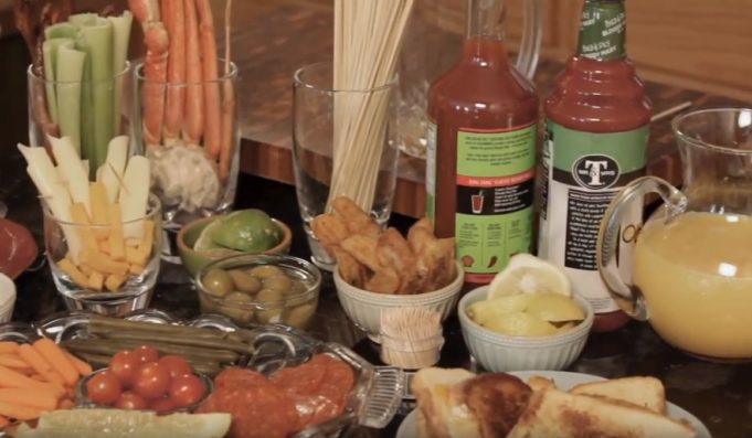 bridal brunch bloody mary bar