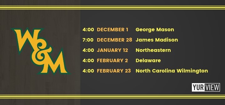 william and mary schedule