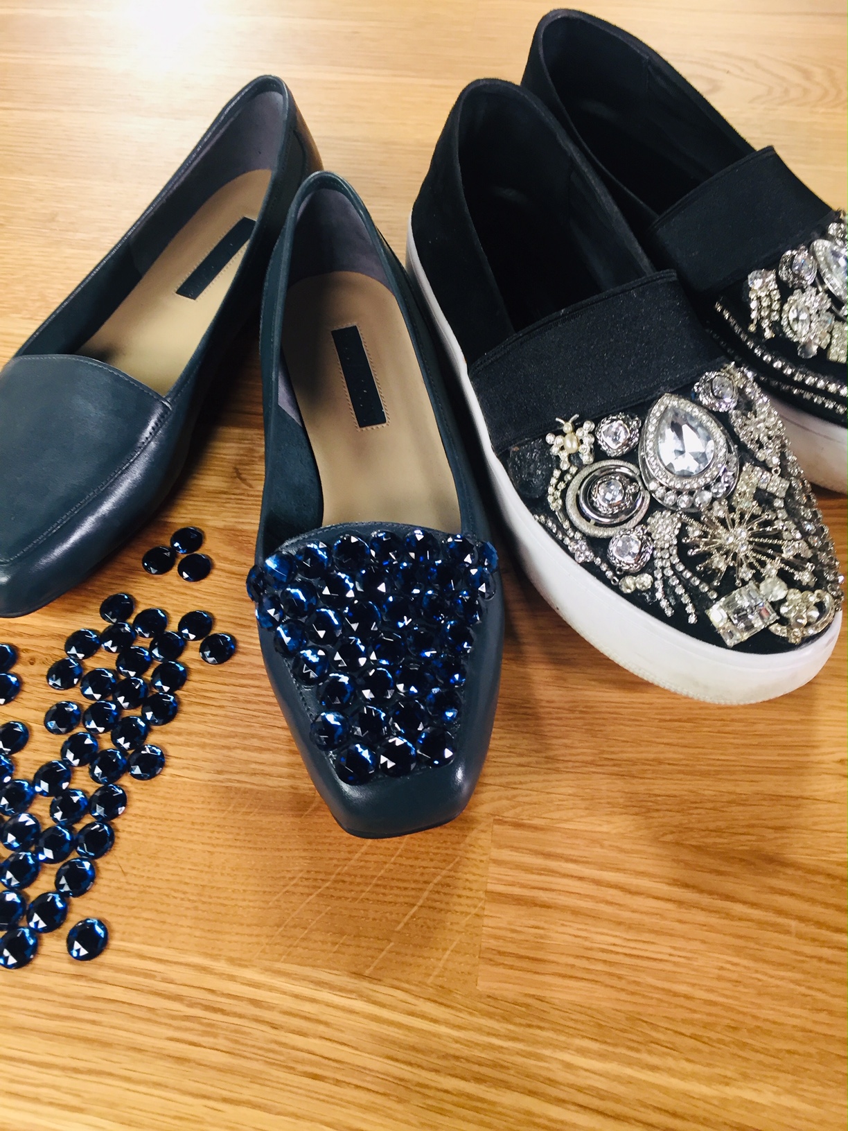 Bling up your shoes with costume jewelry