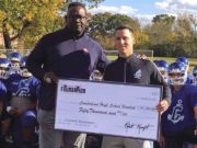 Andre Tippett and Cumberland football coach Josh Lima