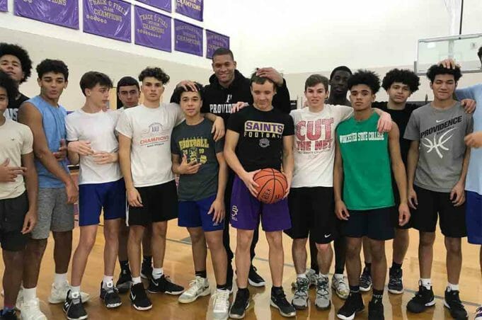 Ruben Garces and St. Raphael Basketball Team