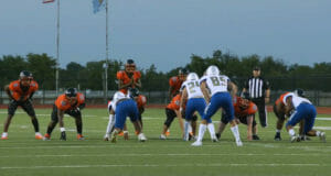 Choctaw and Booker T. Washington Football Teams on the Field