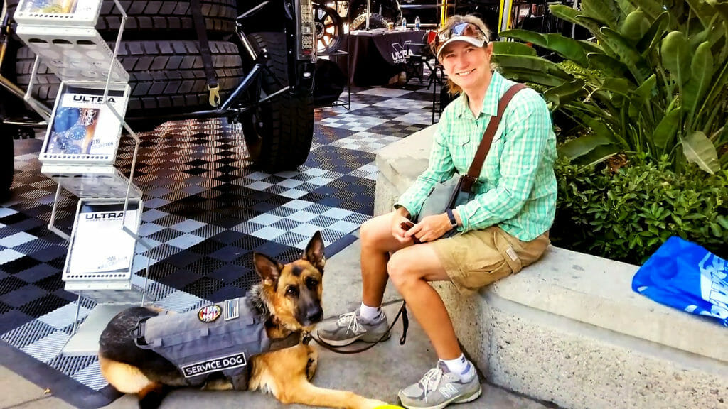 veteran with service dog