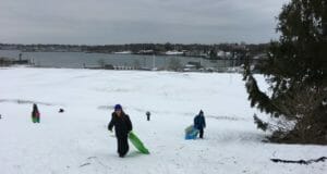 sledding in rhode islsnad