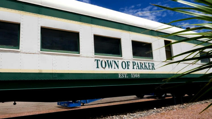 Train labeled Town of Parker