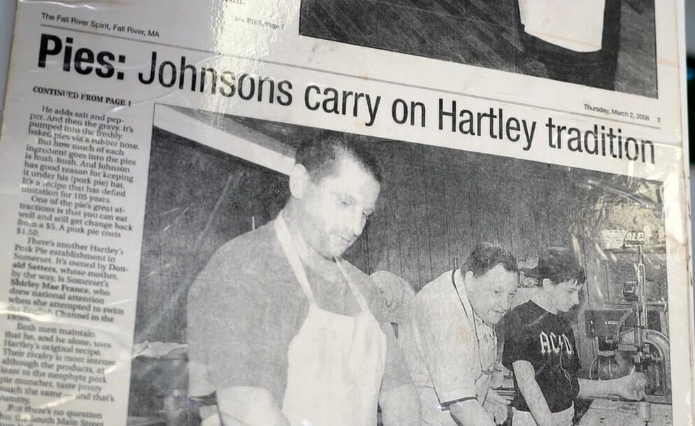 Article about Hartley's Original Pork Pies