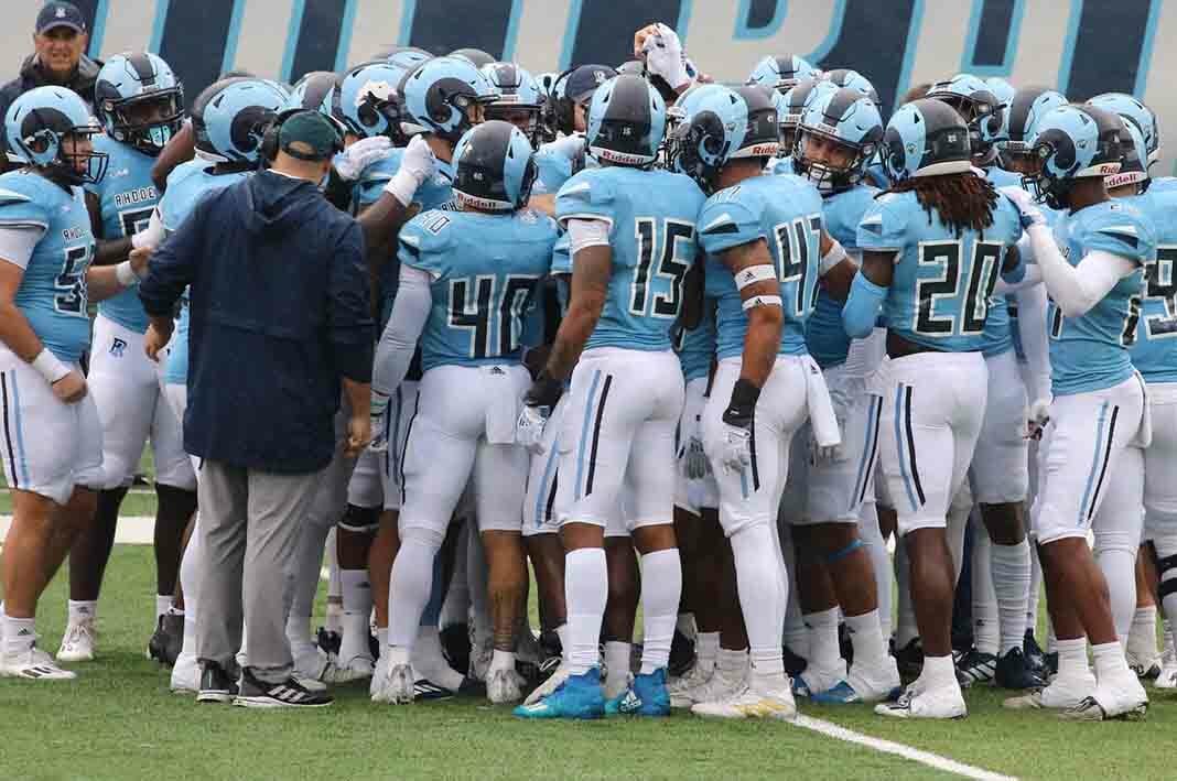 The University of Rhode Island prepares to play Saint Louis in