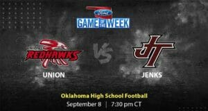 Union Redhawks vs Jenks Trojans High School Football