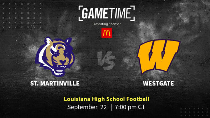St. Martinville Tigers vs Westgate Tigers Louisiana high School Football