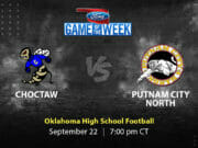 Choctaw Yellowjackets vs Putnam City North Panthers Oklahoma City high School Footbal