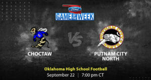 Choctaw Yellowjackets vs Putnam City North Panthers Oklahoma City high School Footbal