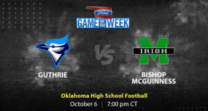 Guthrie Bluejays vs Bishop McGuinness Fighting Irish Free Stream Louisiana high School Football