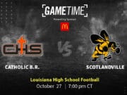 Catholic B.R. Bears vs Scotlandville Hornets Free stream Louisiana High School Football