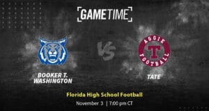Booker T. Washington Tornadoes vs Tate Aggies Free Stream Florida High School Football