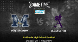 Saint Agustine Saints vs Madison Warhawks Free Stream California High School Football