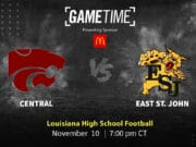 Central Wildcats vs East Saint John Wildcats Louisiana High School Football Free stream