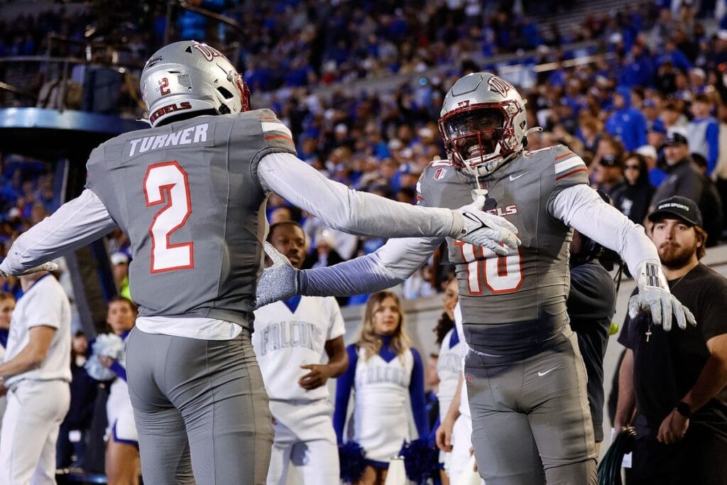 The UNLV football team is looking for its first bowl victory over a Big XII team on Dec. 26 against the high-scoring Kansas Jayhawks.